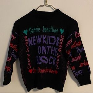 Vintage NKOTB New Kids on the Block kids sweater size medium 10/12